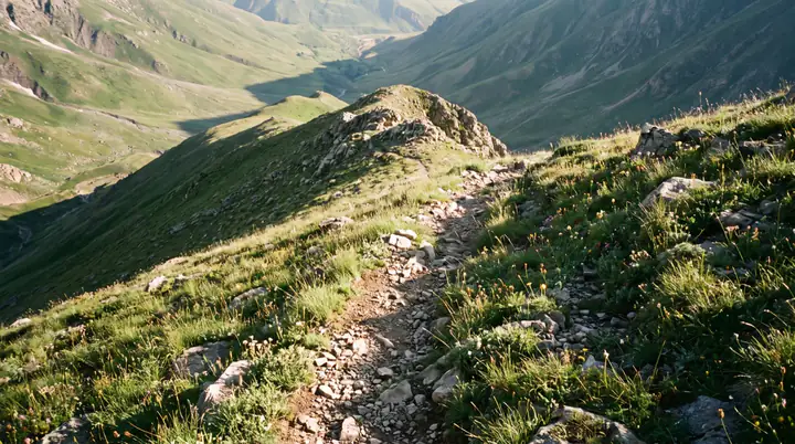 Hiking the ridge