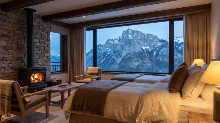 Villa Suites at Risha — Full suite with private bathroom, indoor stove and an outdoor fire pit of its own.